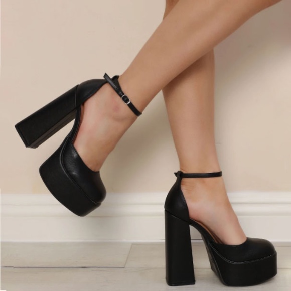 Shoes New Black Mary Jane Platform Chunky Heel Pumps Poshmark — free download